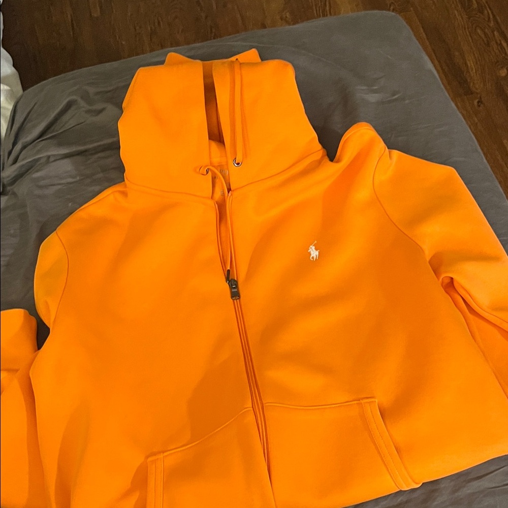 Ralph Lauren Vibrant Orange Zip-Up Hoodie